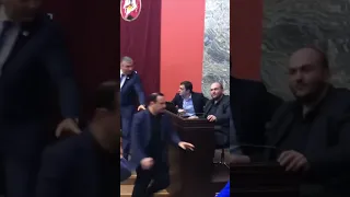 Georgian MPs scuffle in parliament over proposed law on 'foreign agents'