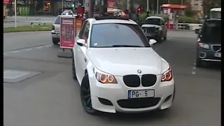 BMW M5 E60 and AUDI R8 (DJ SMASH MOSCOW NEVER SLEEP)