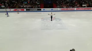 MISHA GE AFTER FS TO KISS AND CRY - WORLD FIGURE SKATING CHAMPIONSHIPS 2018 - MEN FREE