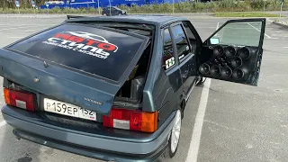 Четырка с мощным автозвуком за 700 тыс. рублей😵‍💫 ВАЗ-2114 Автостиль с мощным басом и злым фронтом