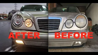 W210 Mercedes Benz E300d Depo Headlights Upgrade