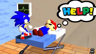 Sonic in Mario's Mind! - Can Sonic save Mario? Sonic Visits Mario's Dreams ALL LEVELS + Final Boss!!