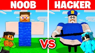 NOOB vs HACKER: I Cheated In a BARRY'S PRISON Build Challenge!