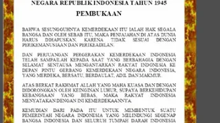 CONTOH PEMBACAAN UUD 1945