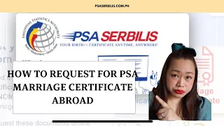 How to request PSA Marriage Certificate if you're living abroad? | USA