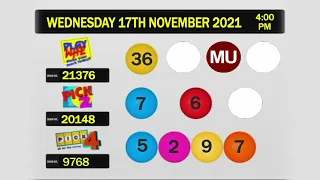 NLCB Online Draws   Wednesday 17th November 2021