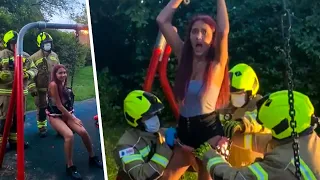 14-Year-Old Stuck in Swing While Recording TikTok Rescued