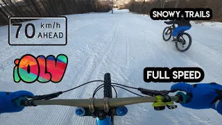 RIDING FULL SPEED ON SKI SLOPES 70KM/H - SNOWY TRAILS