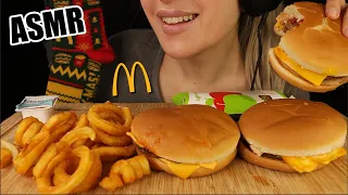 ASMR MCDONALDS DOUBLE CHEESEBURGER CURLY FRIES MUKBANG EATING SOUNDS No Talking 먹방 Kasmia ASMR