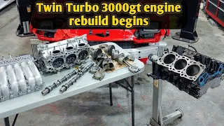 Engine rebuild begins [ 6g72 - 3000gt vr4 ]