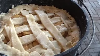 How to Make Apple Cobbler with Spiced Rum  in a Dutch Oven