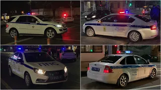 POLICE responding compilation / siren yelp, wail, hi-lo, air horn, flashing lights