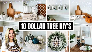 Impress Everyone one with 10 Dollar Tree Fall DIY's 🍁 that take 5 minutes to DO!