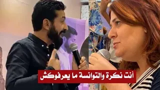 الصحفية هالة الذوادي تهاجم الفنان السوري فهد الشامي