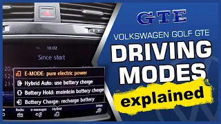 Driving modes explained for Volkswagen Golf GTE - Drive with me