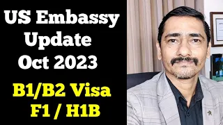 US Embassy Update October 2023 | How To Get Early Interview Slot | B1/B2 & F1 Visa | CGI Account