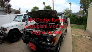 1989 Mitsubishi Montero engine reseal- How to do timing belt- Dodge Raider- Mitsubishi Pajero