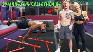 Olympic Gymnasts try 'Calisthenics' for the 1st time!? {Battle of the Bars}