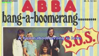 Abba - Bang A Boomerang (Instrumantal, BV, Lyrics, Karaoke)