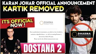 Dharma Productions | Announcement | Kartik REPLACED From Dostana 2 | Karan To NEVER Work With Kartik