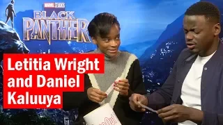 Letitia Wright and Daniel Kaluuya | Black Panther Bucket of Questions