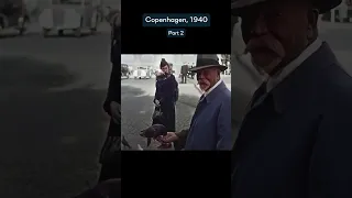 People Feeding Birds In 1940 ❤️ Upscaled & Colorized Footage From Copenhagen! #history #oldfootage