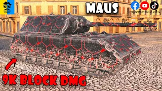 MAUS 9K Blocked DMG WoT Blitz | Gameplay Episode