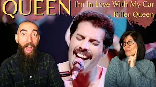 Queen - Killer Queen & I'm In Love With My Car (REACTION) with my wife