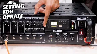 Ahuja SSA-250DP Amplifier ll Setting Tips For Oprating