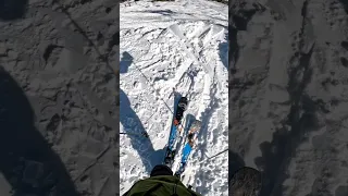 Dropping in from top of Challenger Lift @BigSkyResort #skiing