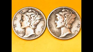1942 US Mercury Dime - Worth $25,000 or $2.50 - United States Mercury Dime Coin Collection