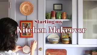 Starting my Vintage Kitchen Makeover / Rental / Budget / Thrifted / Second-hand