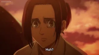 Eren and others on train | Eren blushes | Attack on Titan(AOT) Season 4 Episode 10 [Sub]