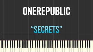 One Republic - Secrets (Piano Tutorial Synthesia)