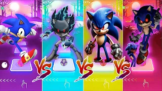 Sonic Prime vs Metal Sonic vs Sonic EXE vs Dark Sonic EXE Tiles Hop EDM Rush!