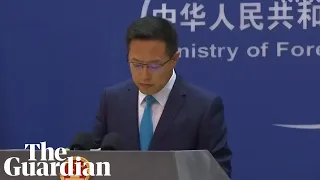 Awkward silence: China official temporarily speechless after question on protests