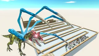 Escape From Alien Cryolophosaurus - Last Survivor - Zigzag Course | Animal Revolt Battle Simulator
