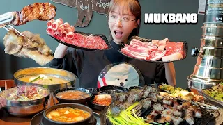 몸보신하려고 고기 2kg 먹고 왔습니다✨ 소 한 마리+돼지 한 마리 고기찐맛집 먹방❤️ (ft.한마음정육식당) 2kg of beef and pork Mukbang