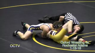 Oxford Wrestling vs. Rochester Adams: 1-13-16