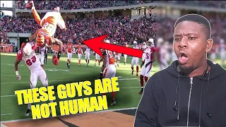 SOCCER FAN Reacts to NFL Most Athletic Plays of All Time