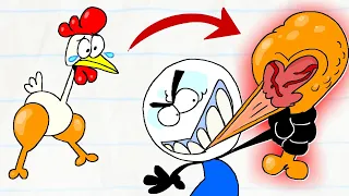 "Meat Fighter" Pencilmate's Dummy THICC Drum Sticks! | Pencilmation Cartoons!