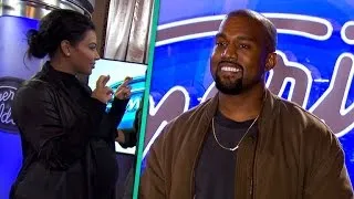 Kim Kardashian Nervously Watches Kanye West Audition for 'American Idol' -- And He Nails It!