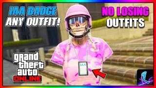 *SOLO* HOW TO GET THE IAA BADGE ON ANY OUTFIT GLITCH IN GTA 5 Online 1.66! (No Transfer or BEFF)