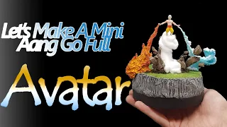 How to Make Avatar Aang in Full Avatar State // Polymer Clay Tutorial // Miniature Diorama