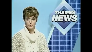 Thames News 1986 with Tricia Ingrams   Thames TV ITV