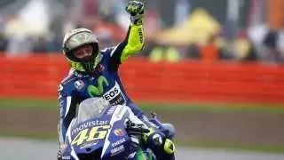 Valentino Rossi Wins at 2015 Silverstone Motogp - Marquez Crashes