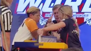 India vs USA. Right Hand Arm Wrestling