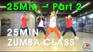 [Part 2] 25 MINUTE / ZUMBA CLASS / HOME WORKOUT / 25분 줌바클래스(2편) / 홈트