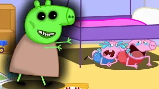 Peppa Pig Run Now, Mummy Pig Zombie Appears in Peppa's Bedroom | Peppa Pig Funny Animation