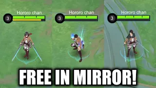 I USED FREE ATTACK ON TITAN SKIN IN MIRROR MODE